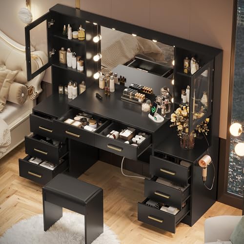 White Vanity Table with Drawer Dresser, 5 Drawers B88158