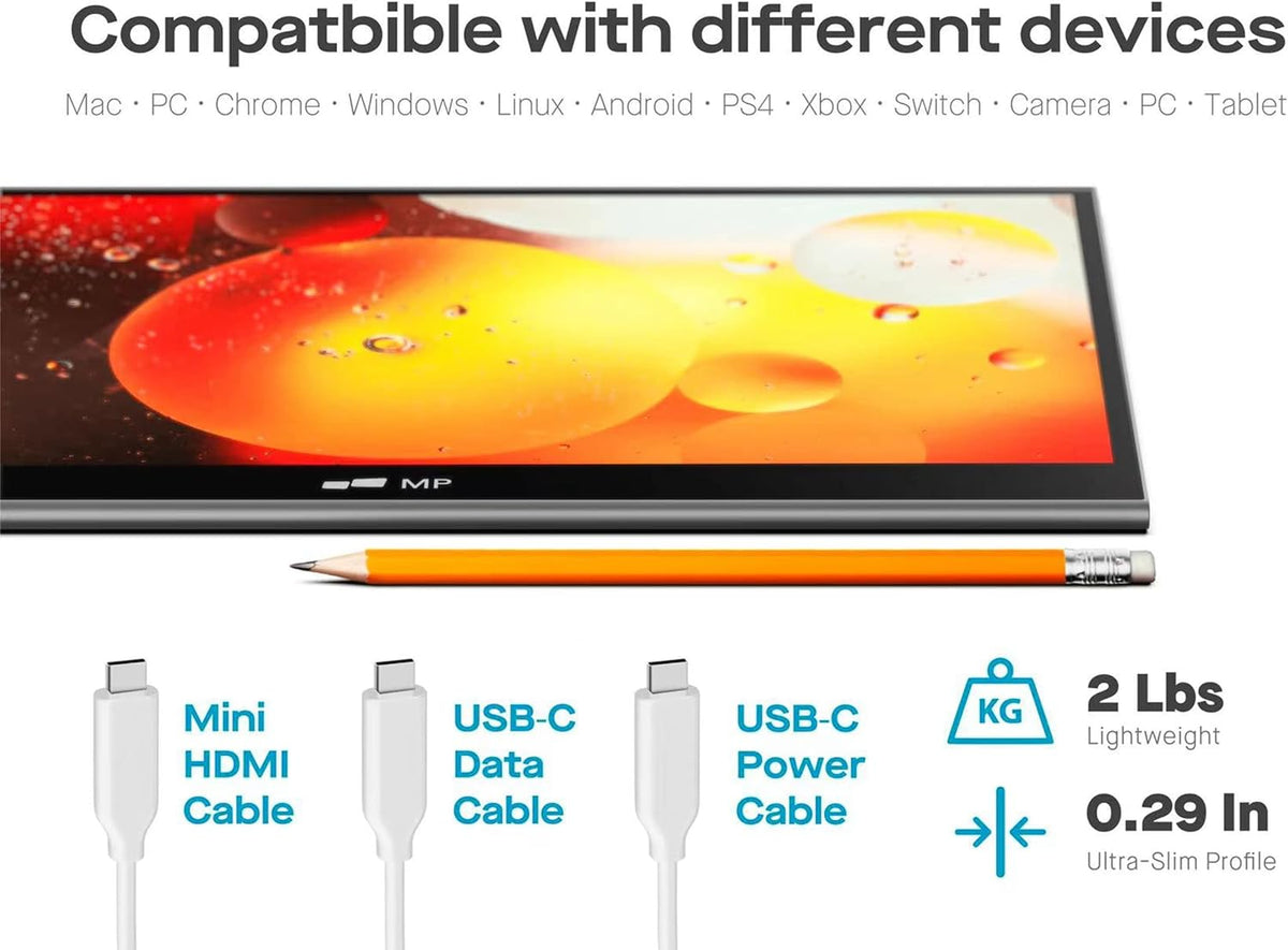 15.6" OLED Touchscreen Monitor FHD 1080P with Dual Speaker and Battery R481