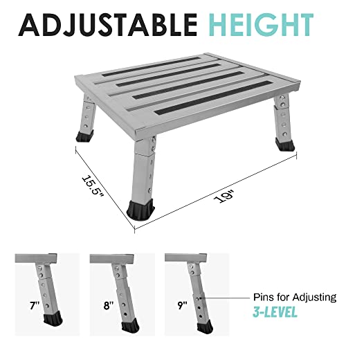 Adjustable Height Aluminum Foldable RV Step S873499