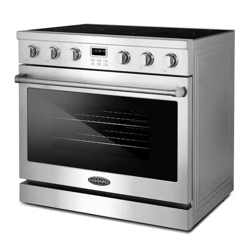 36 in. 6.0 cu. ft. Electric Range with Glass Cooktop and Convection Oven in Stainless Steel Y865
