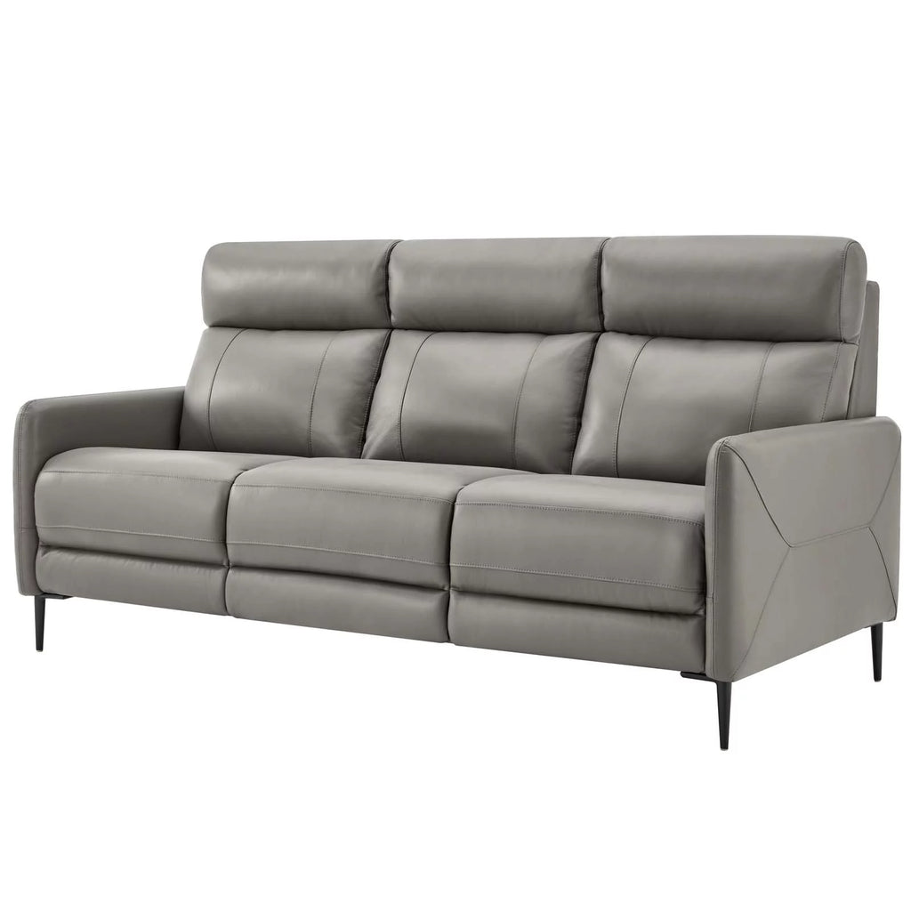 Grey Leather Sofa G2425