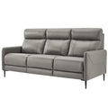 Grey Leather Sofa G2425