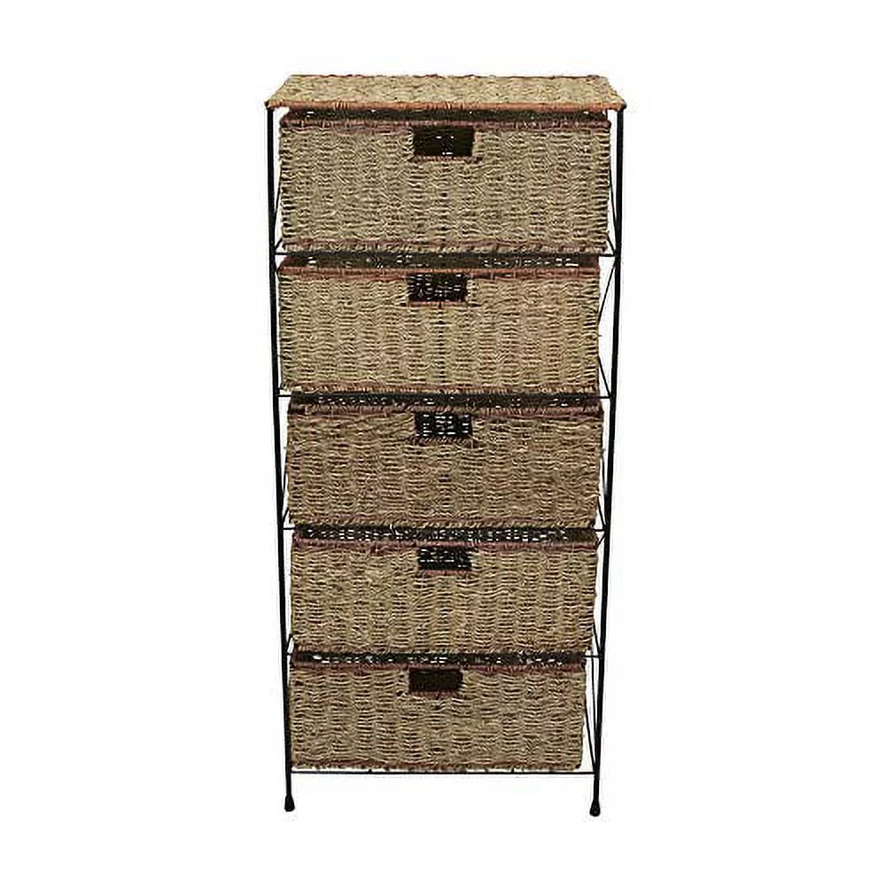 5-Drawer Rattan Storage Unit R1913