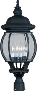 Black 4-Light Outdoor Post Lantern F424