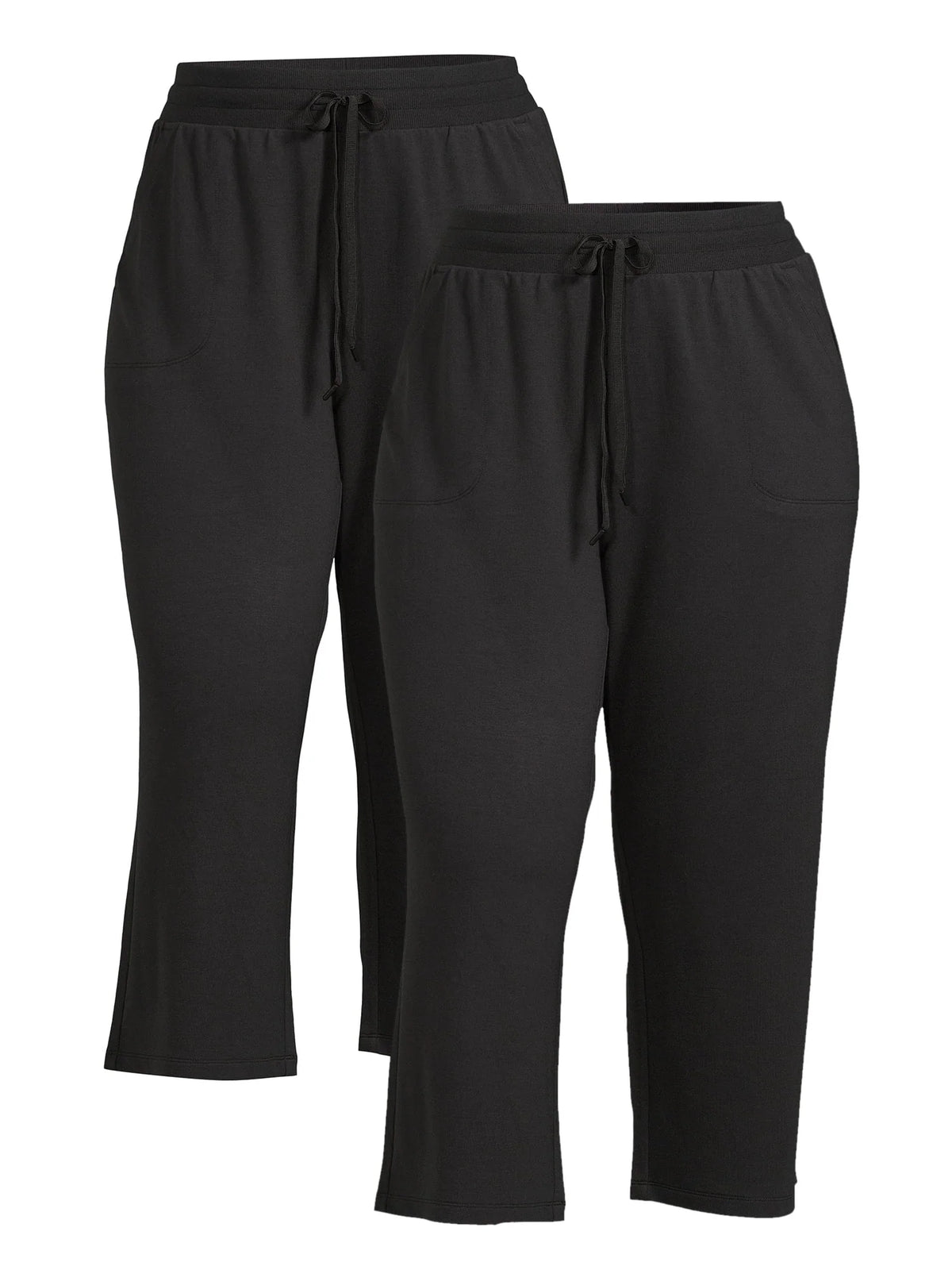 Women's Pull-On Wide Leg Capri Pants, 2-Pack Z4154