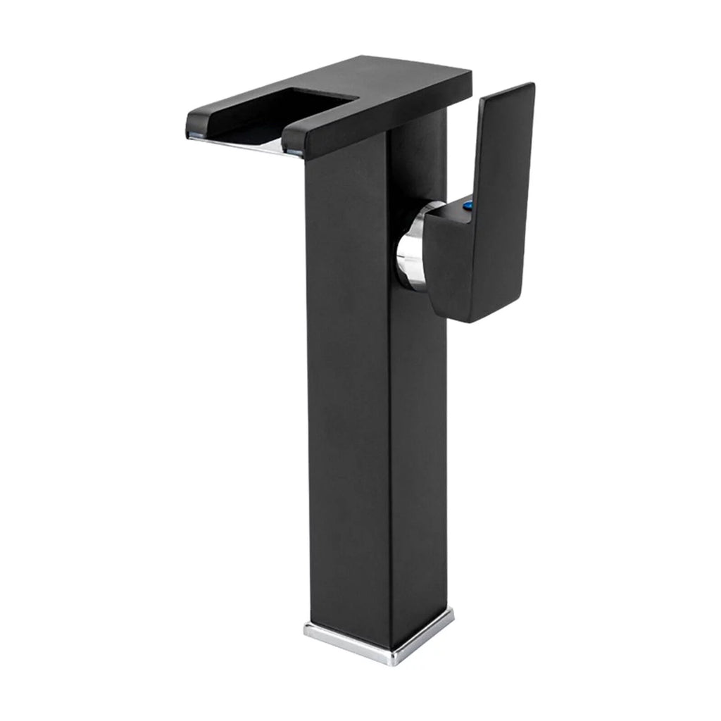 Waterfall Single-Handle Vessel Sink Faucet with LED Light T18613