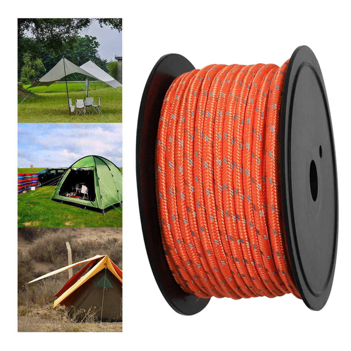 Orange Reflective Tent Rope Guylines H7330