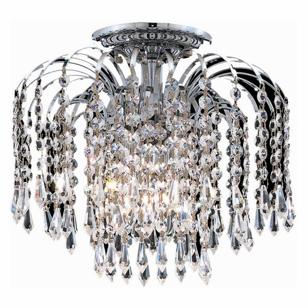 4 Light Chrome Flush Mount Crystal M41338