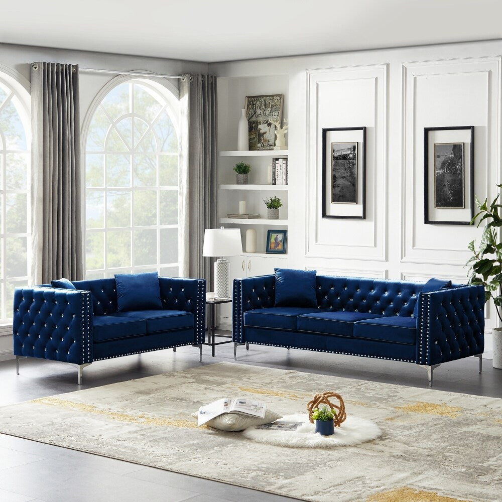 Grey 2 Piece Sofa and Loveseat Set G963