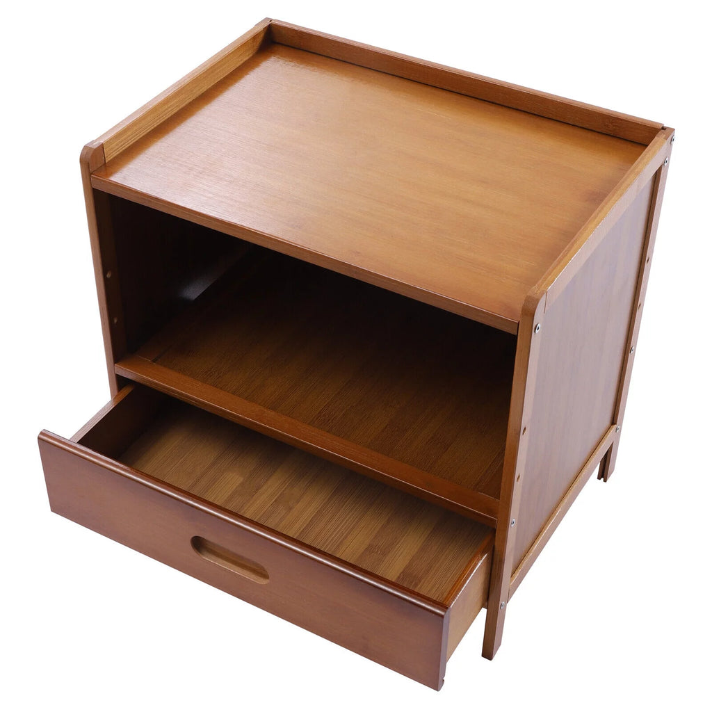 Bamboo Nightstand with Drawer X4674