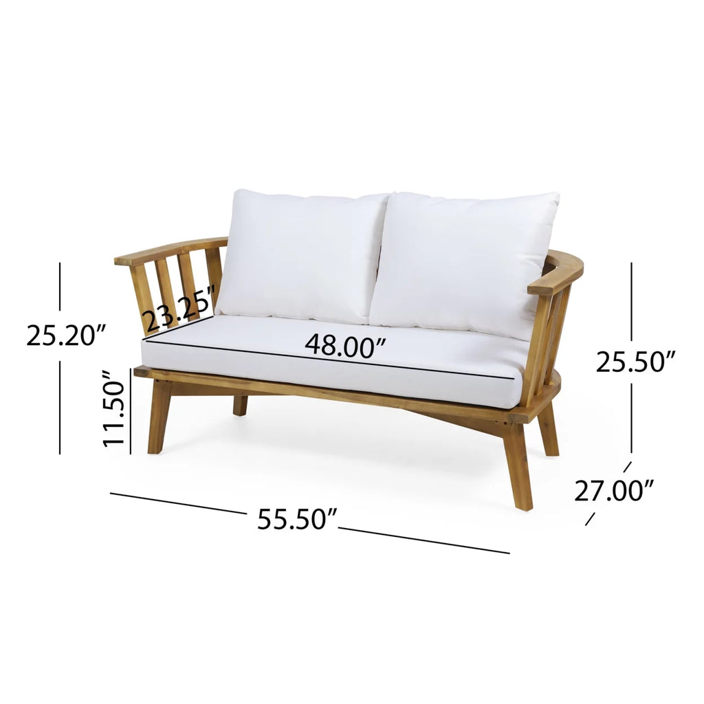 Wooden Loveseat and Coffee Table Set M563981