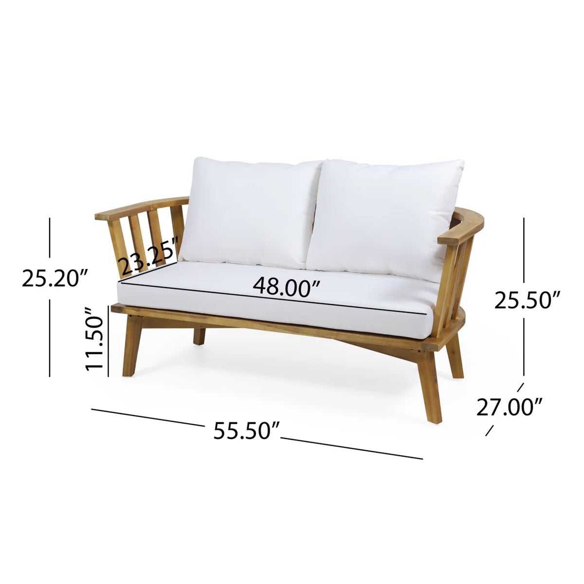 Wooden Loveseat and Coffee Table Set M563981