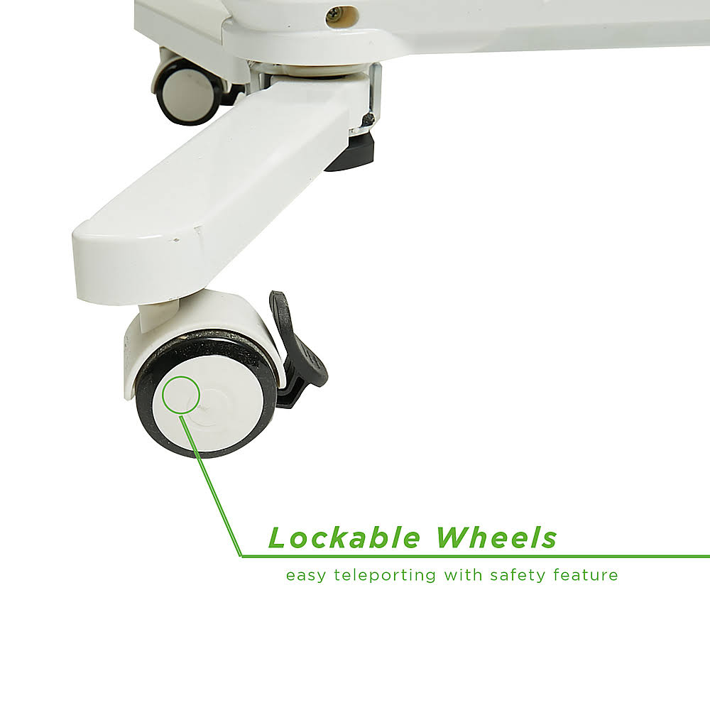 White Exercise Bike Workstation with 8 Resistance Levels C4589