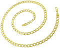 10K Yellow Gold 6mm Hollow Cuban Chain Necklace J638