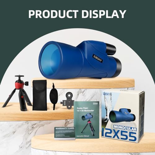 12x55 HD Monocular Telescope with BAK4 Prism & FMC Lens O849511