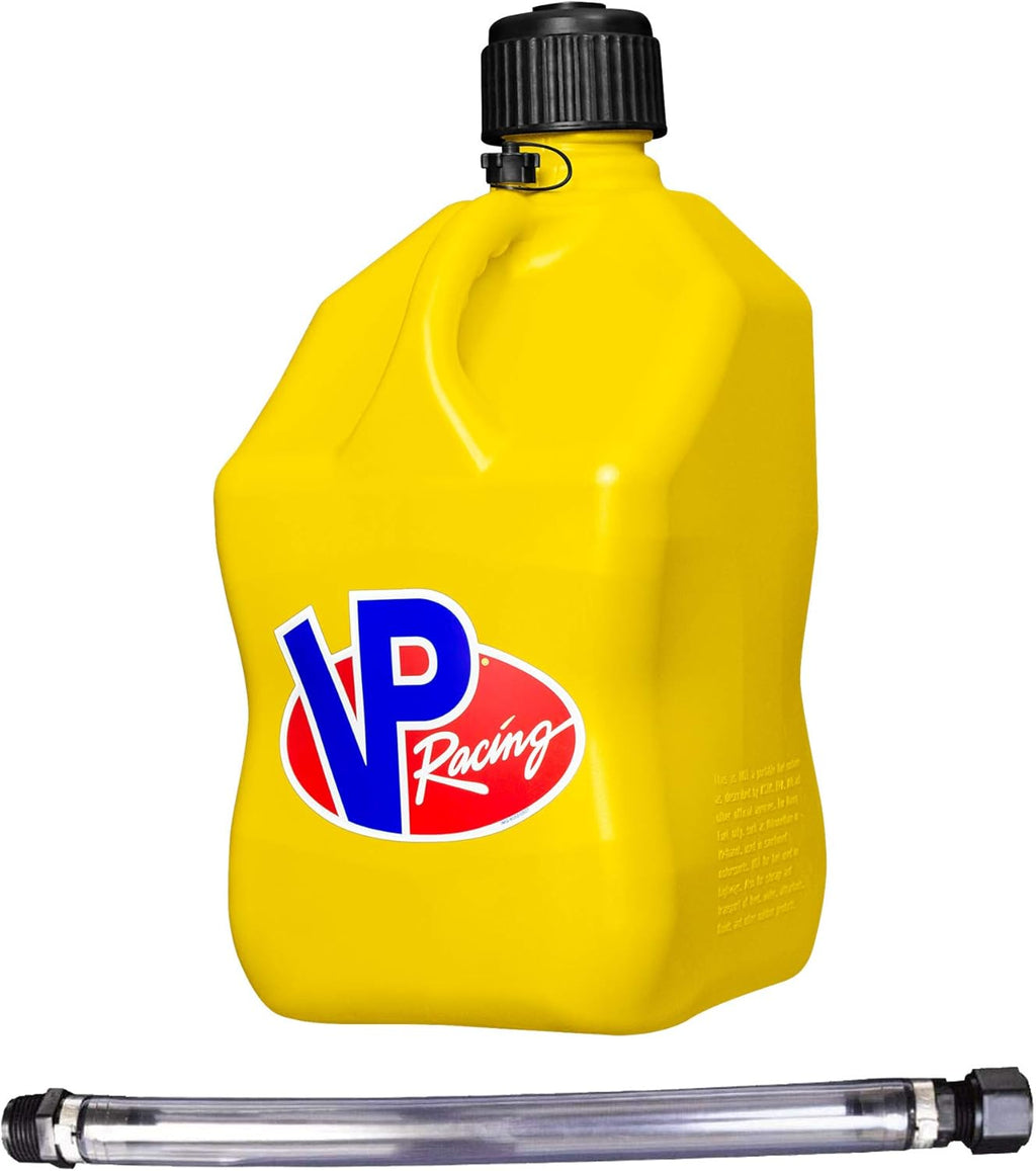 5-Gallon Yellow Square Motorsport Utility Container with 14" Standard Hose (2 Pack) U22553