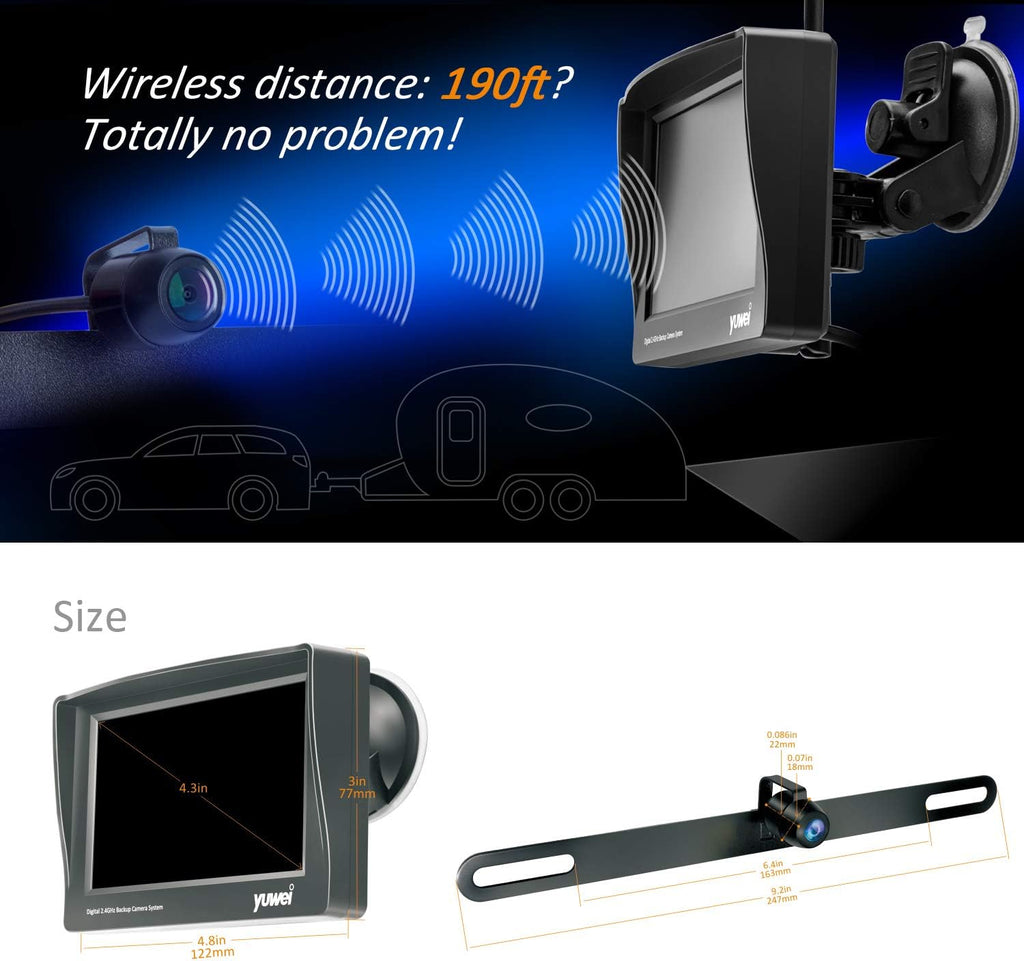 Wireless Backup Camera and 4.3'' Display Pack of 2 Z670025