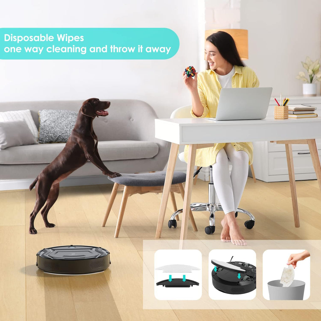 Robot Vacuum and Mop Tangle-free Suction Ultra-Thin Robotic Vacuum Cleaner B68383