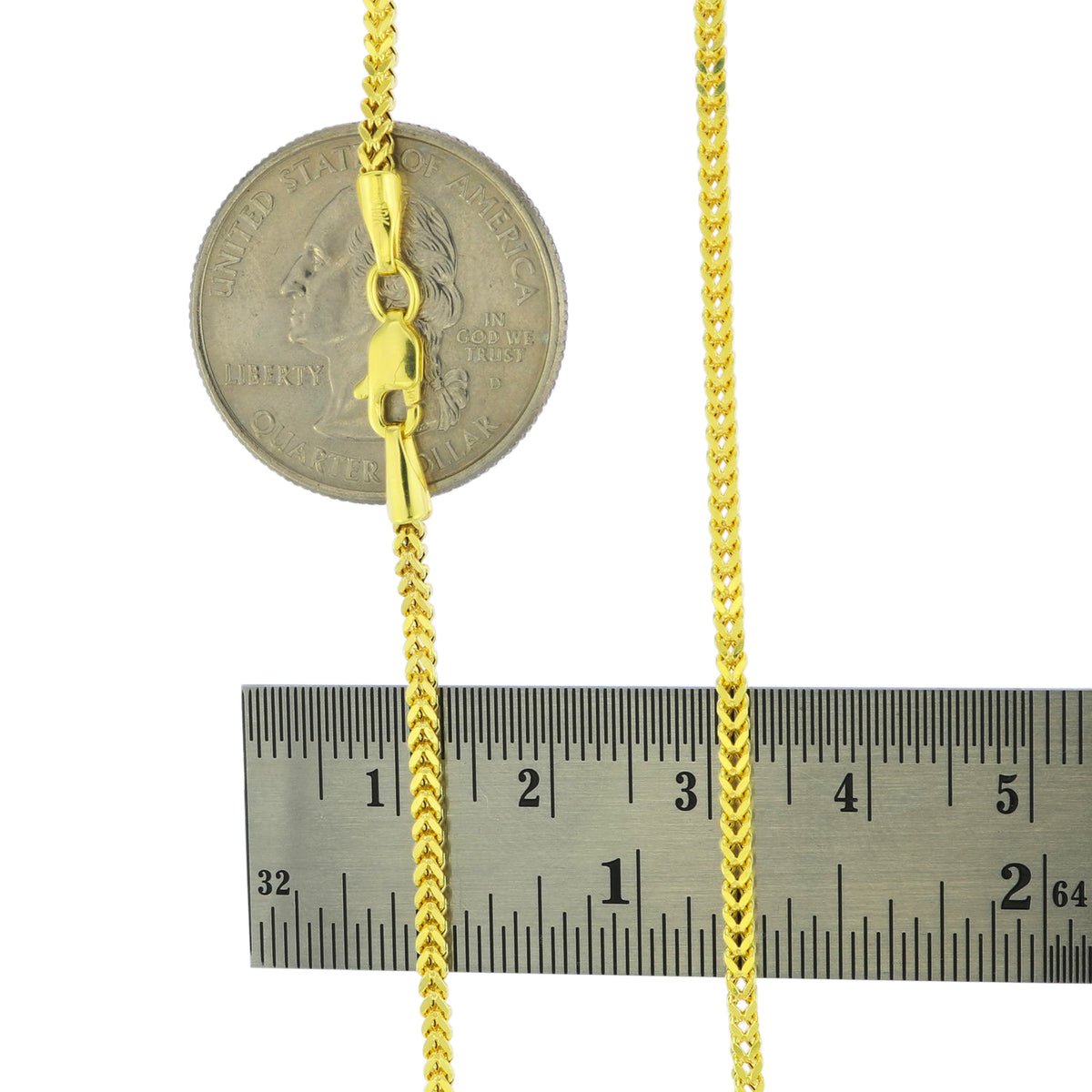 10k Yellow Gold 2mm Franco Chain Bracelet 7" - 9" L82641