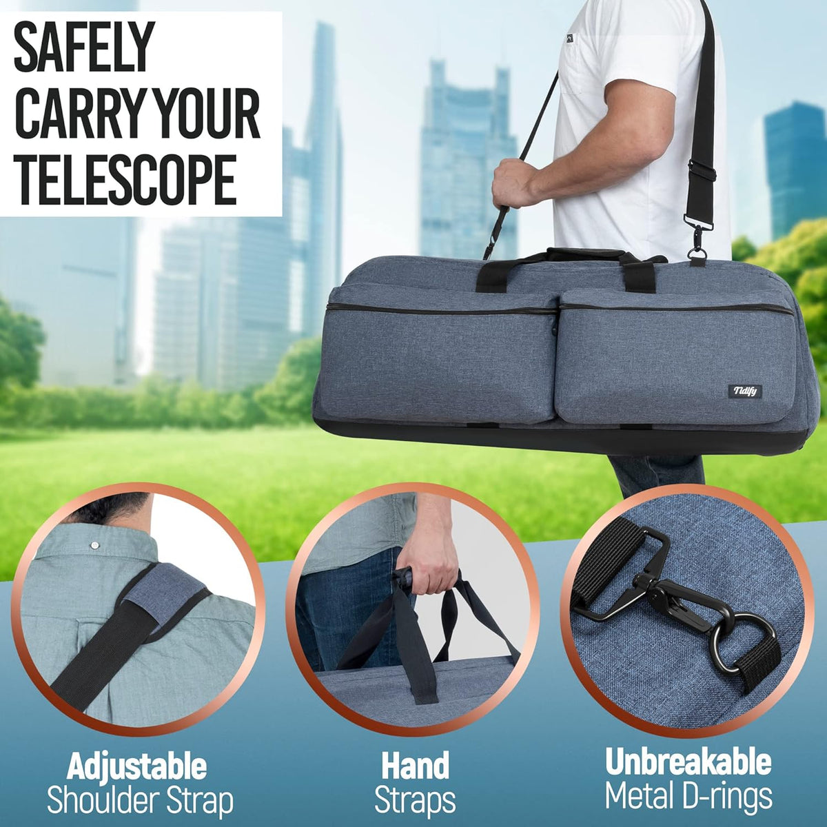 Medium Telescope and Tripod Case/Bag with Internal Double Padding P1950