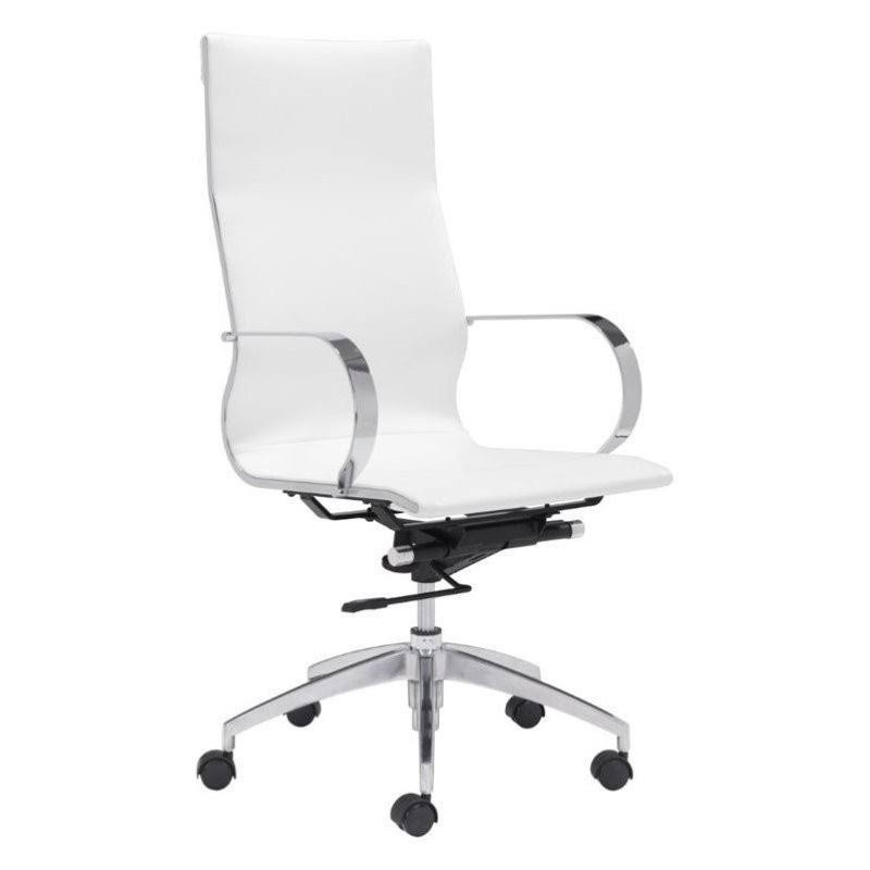 White Faux Leather Office Chair M216673