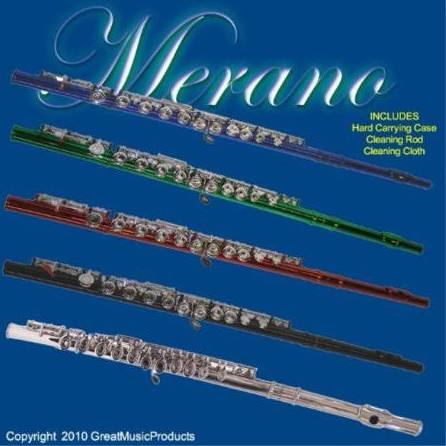 Silver Flute with Carrying Case, Tuner, Music Stand C6750