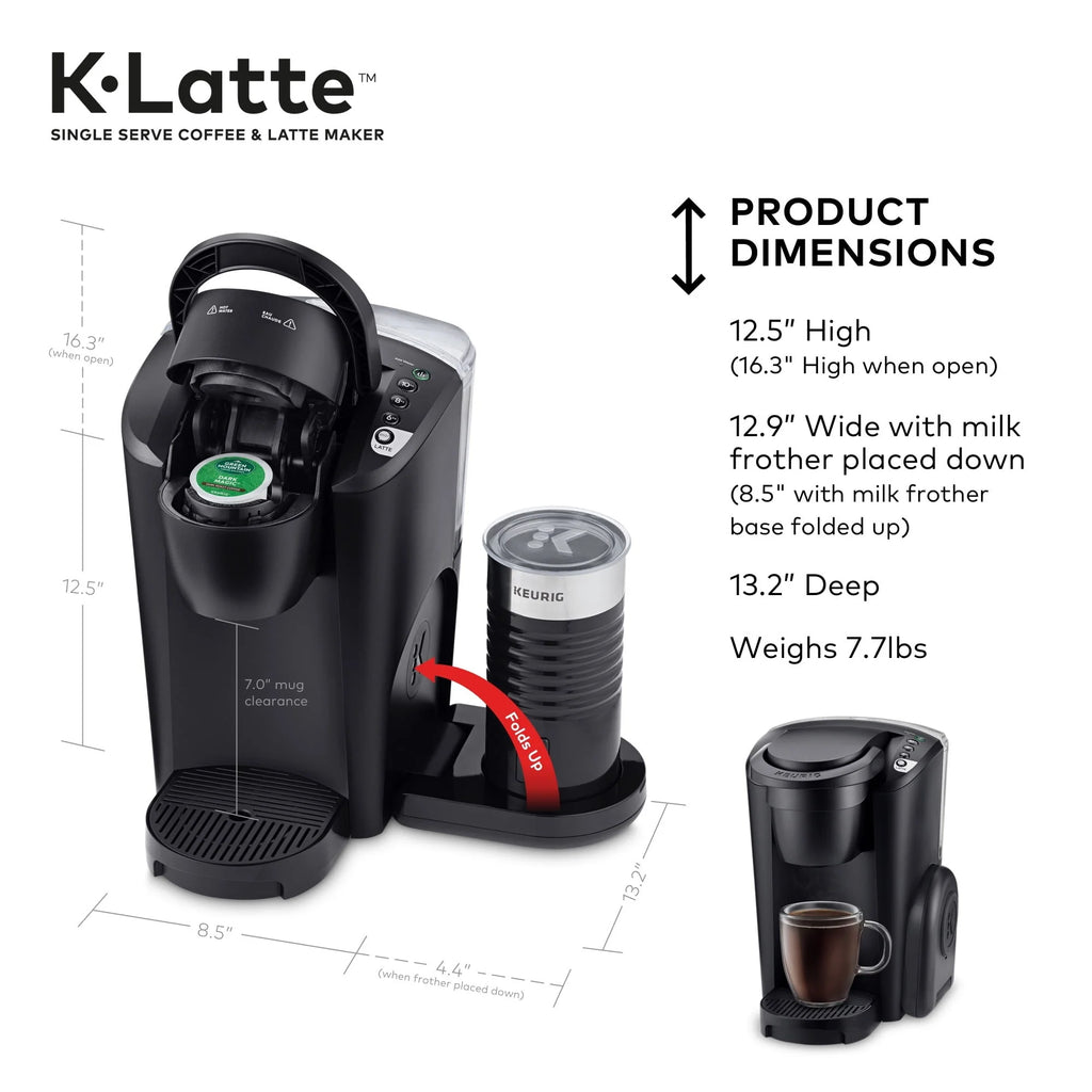 Single Serve K-Cup Coffee and Latte Maker, Black C2808