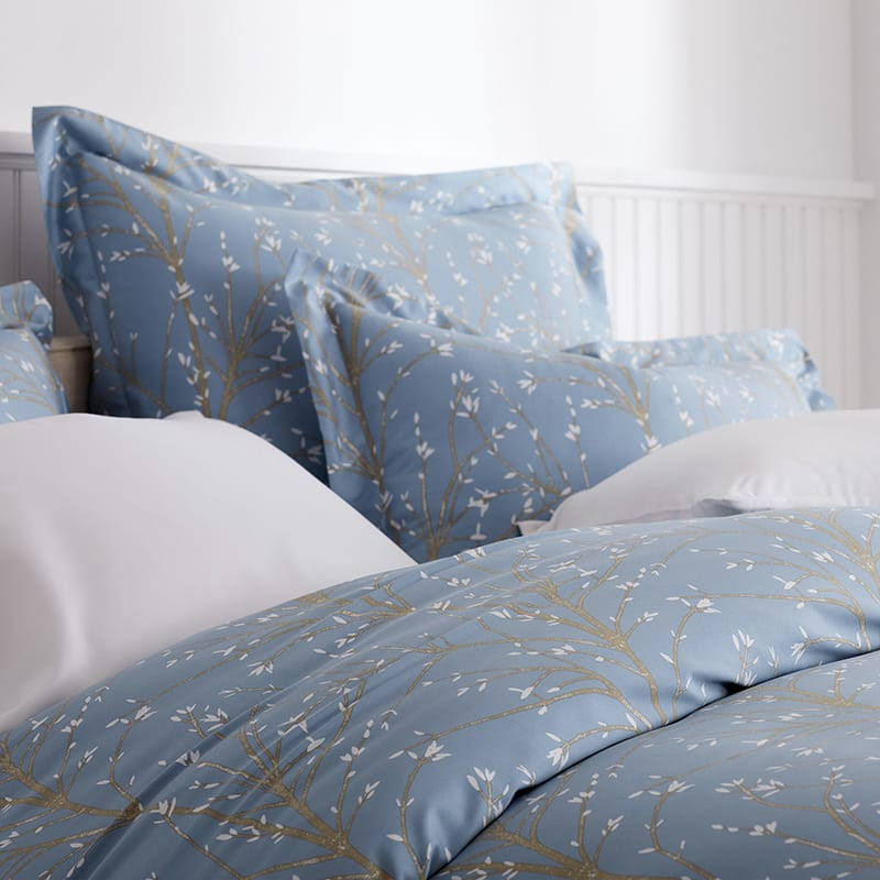 Blue Twin Bamboo Sateen Duvet Cover V397