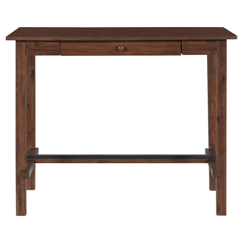 Counter Height Dining Table with Storage Drawer Walnut S136564