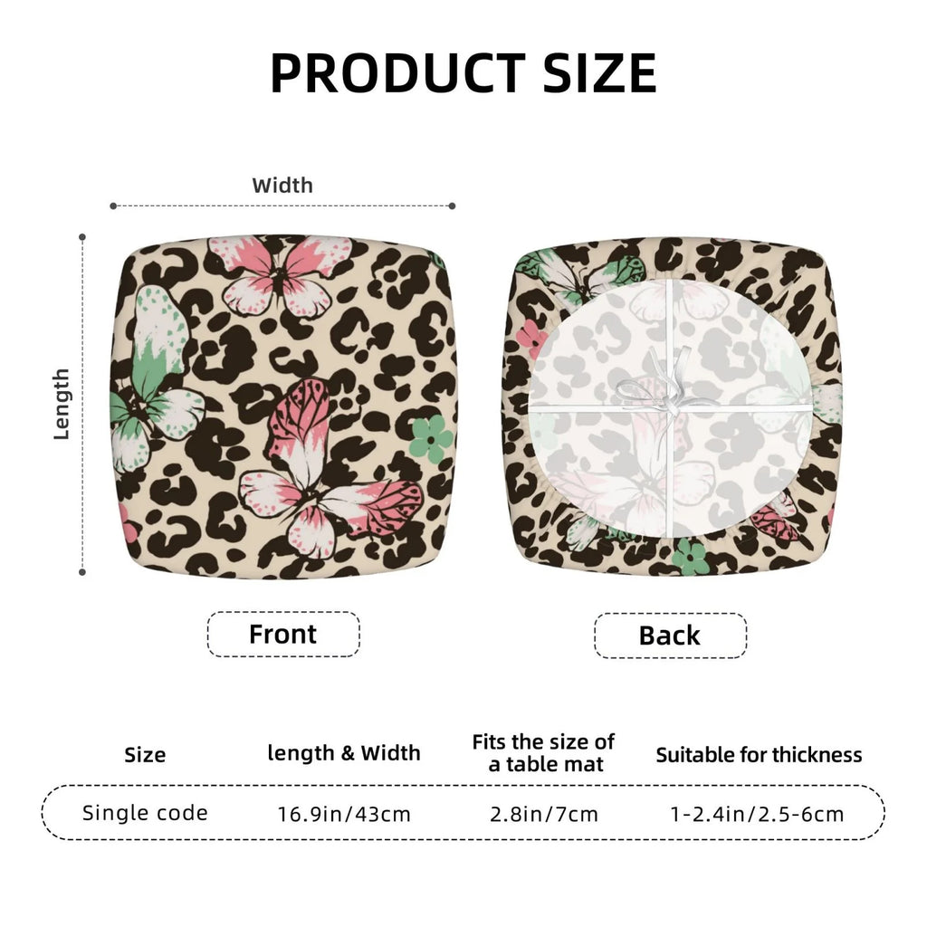 Leopard Dots Print Stretch Dining Chair Seat Covers W61094