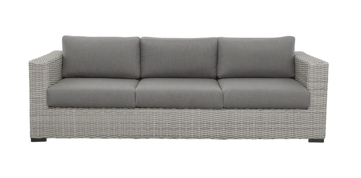 HDPE Resin Wicker Outdoor Sofa with Solution-Dyed Acrylic Covers S235687