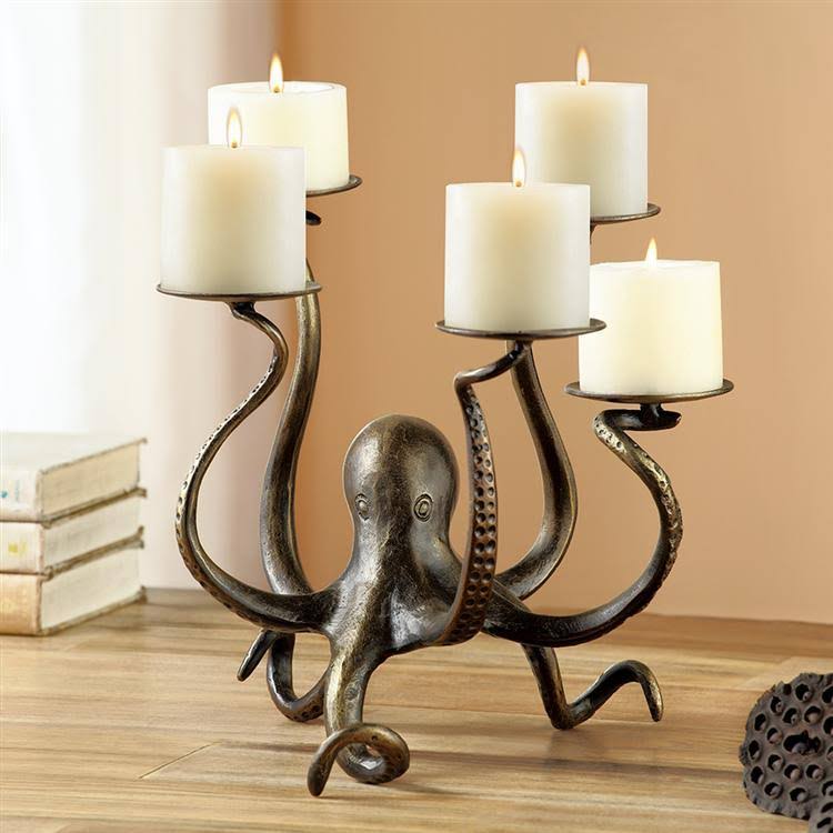 Octopus Pillar Candelabra A115