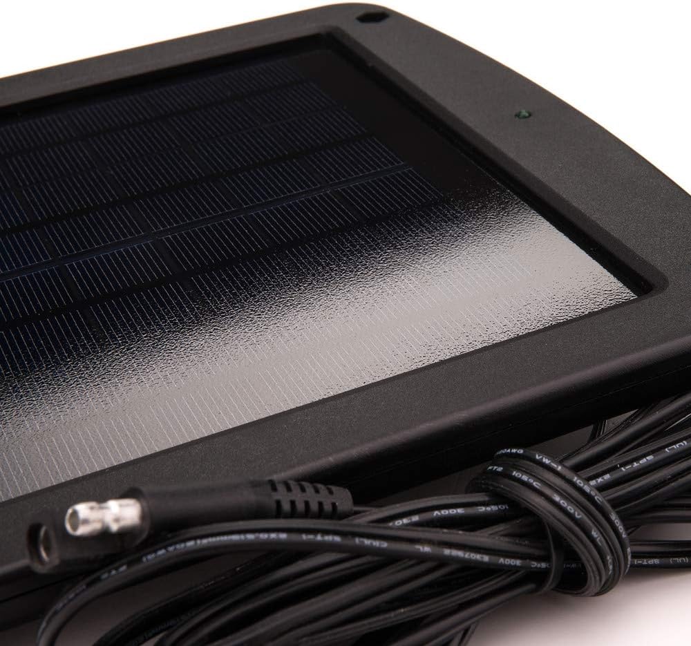 5 Watt Solar Battery Charger 12V Weatherproof with Windshield Mount and Cigarette Adapter, Pack of 2 R493