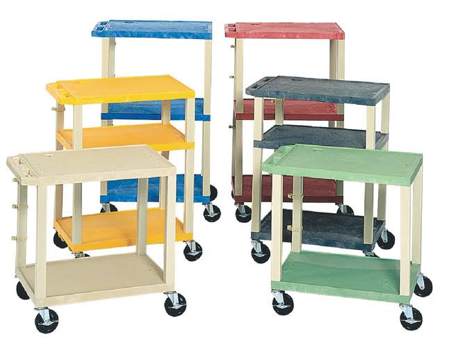 Black 3 Shelves AV Cart P99201