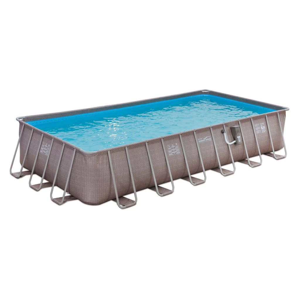 24 x 12 x 4.5' Rectangle Above Ground Frame Swimming Pool Set Z732