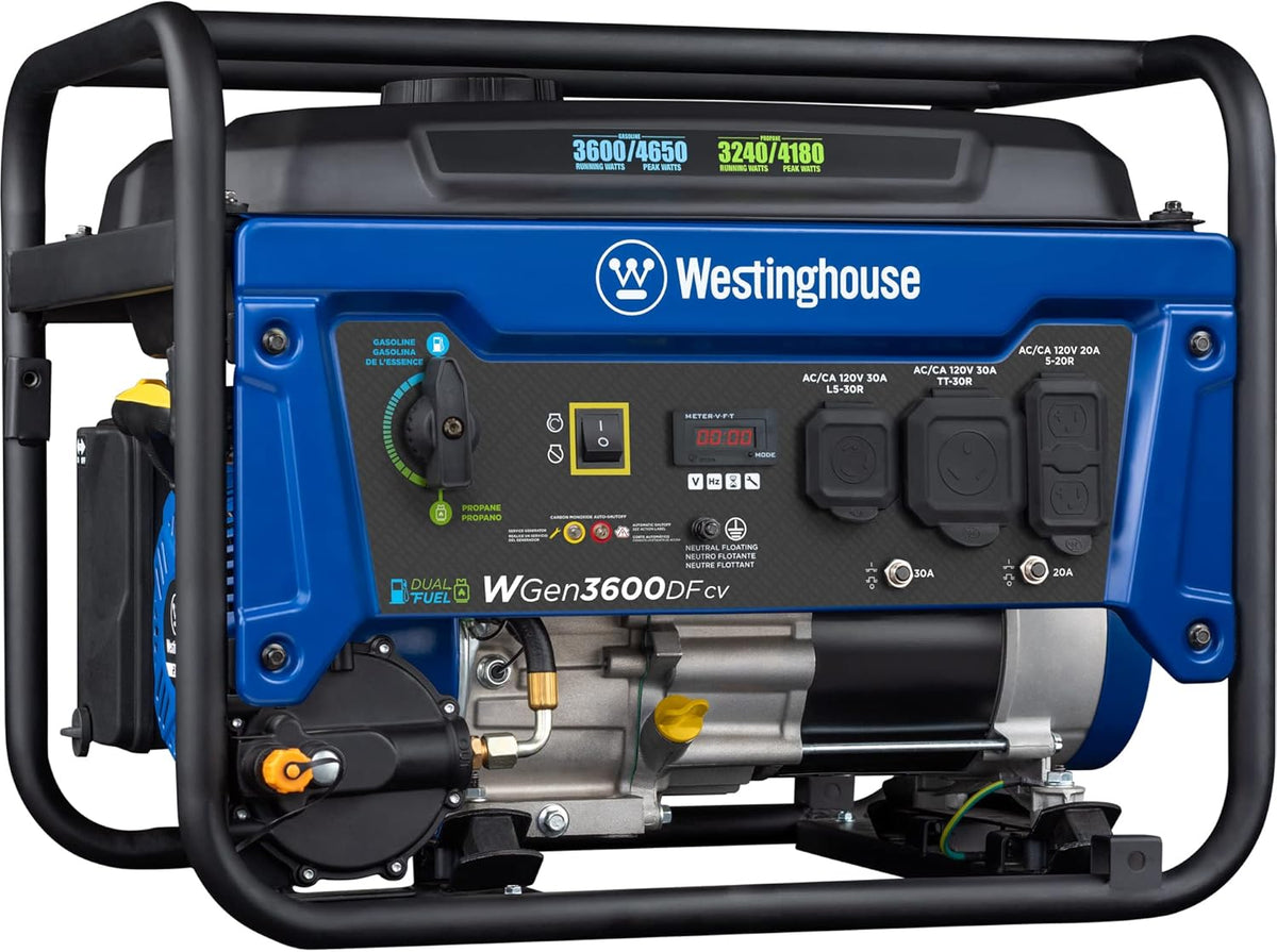 Portable Gas Powered Generator 3600 Rated 4650 Peak Watts J573217