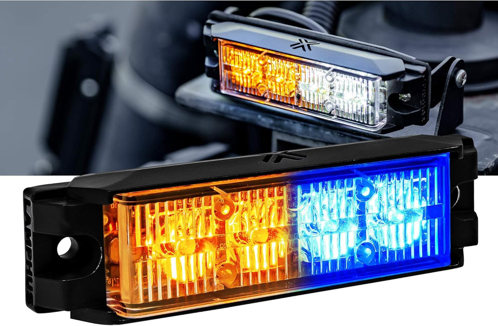4pc 4" 4W White LED Flashing Strobe Light Head Surface-Mount Emergency Light T39923