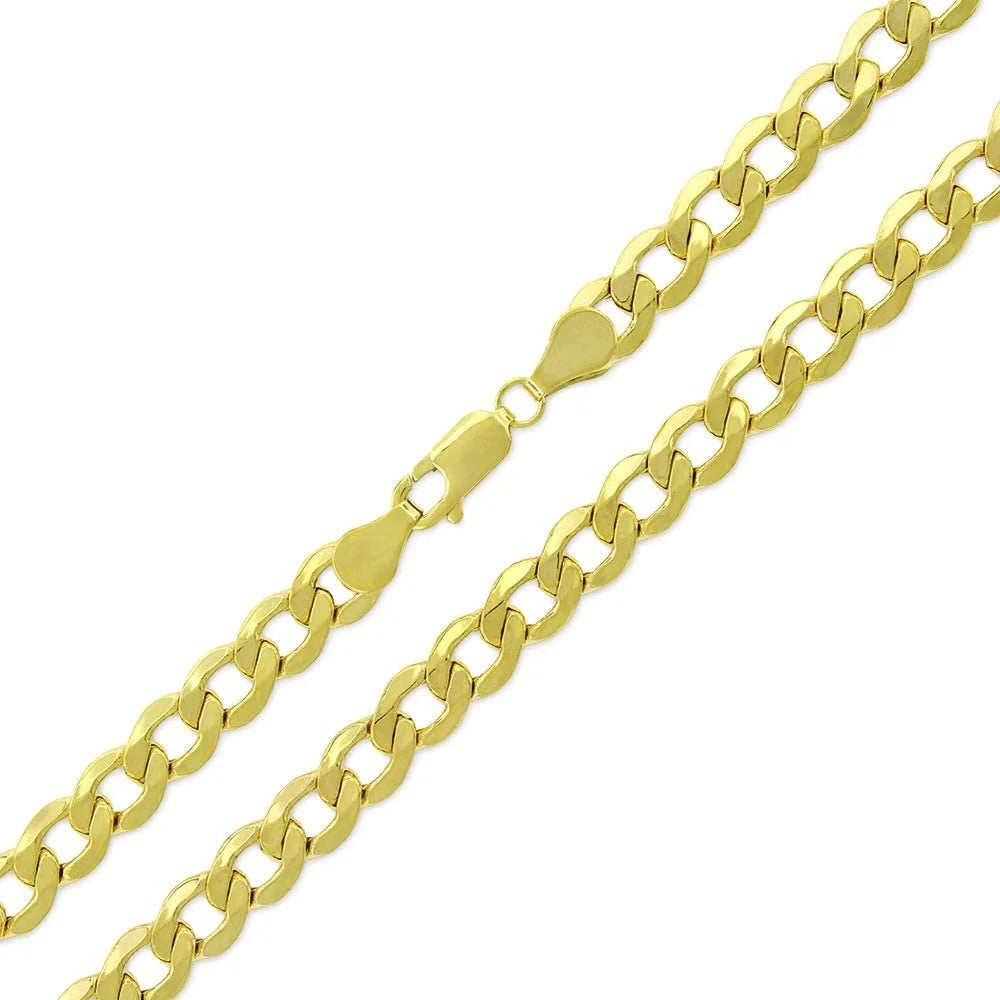 10K Yellow Gold 6mm Hollow Cuban Chain Necklace J638