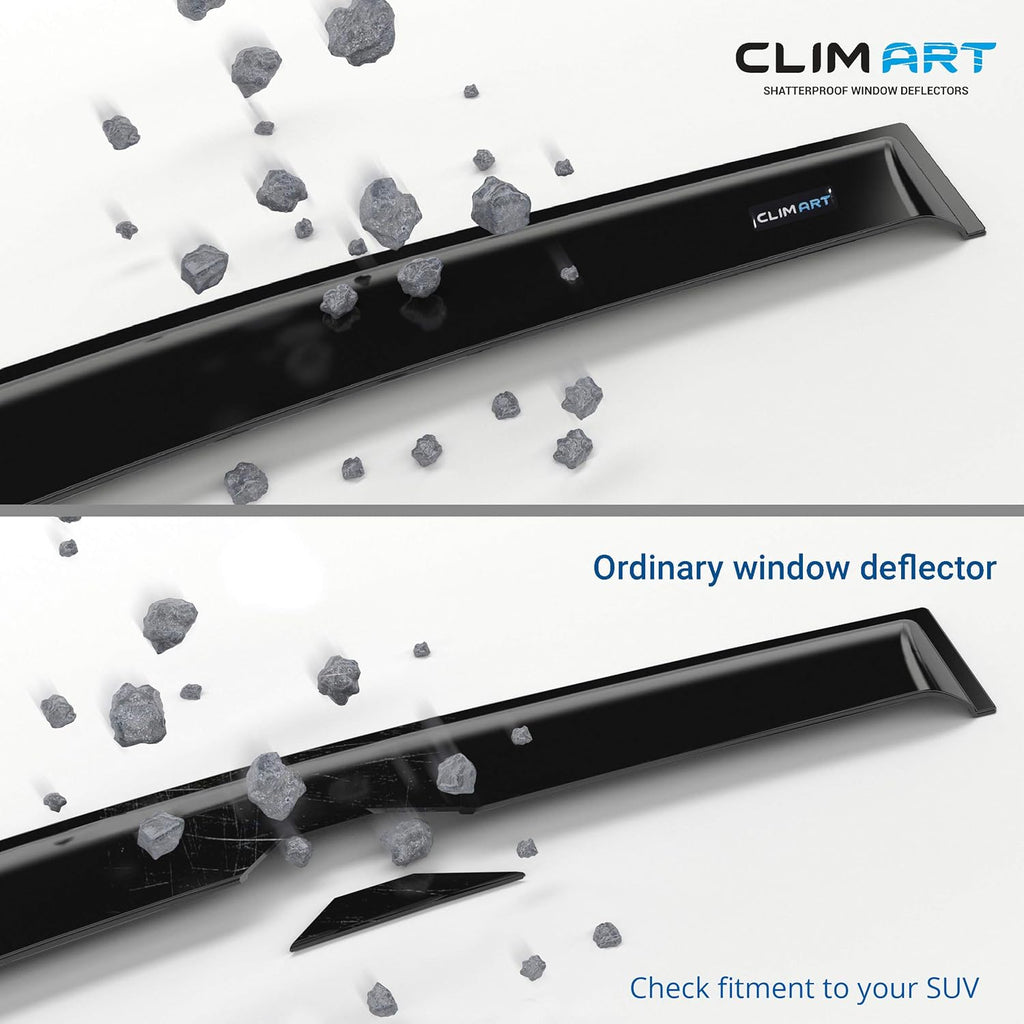 Dark Smoke Tape-on Window Deflectors 4 pcs U2997