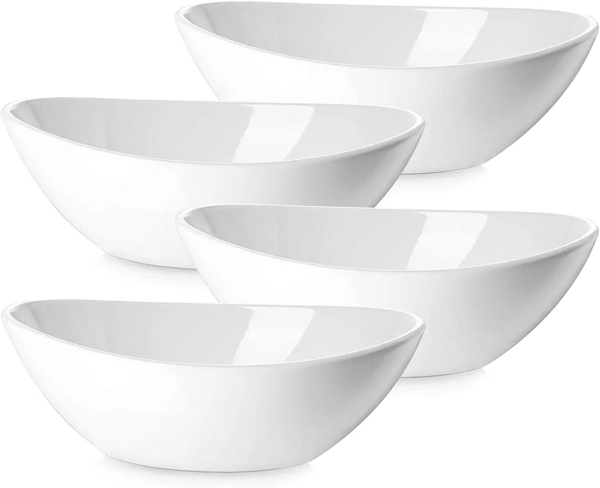 White 36 Ounce Porcelain Serving Bowls, Set of 4 Q41224