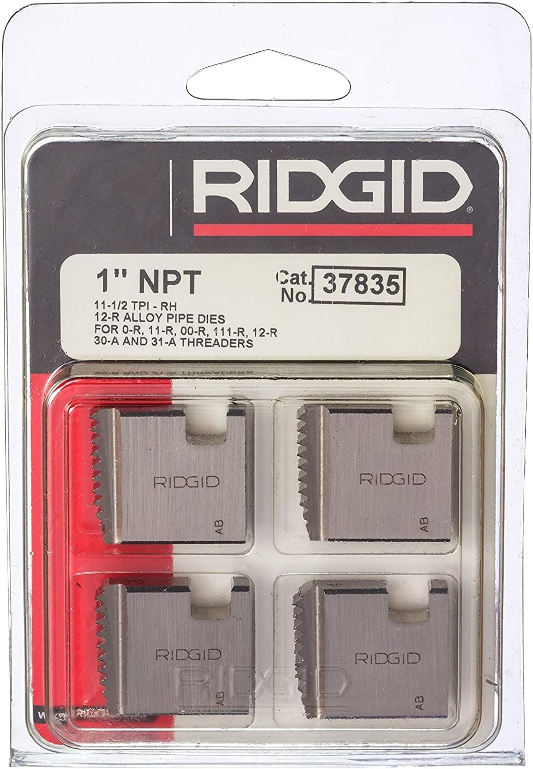 Manual Threader Pipe Dies, Right-Handed Alloy NPT, 1-Inch, Pack of 2 X871