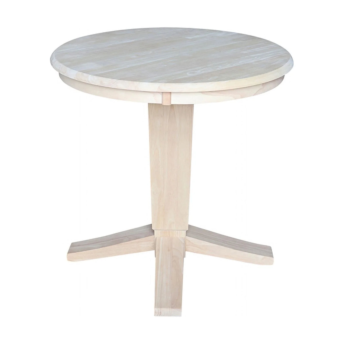 30" Solid Wood Round Top Pedestal Dining Table H4184