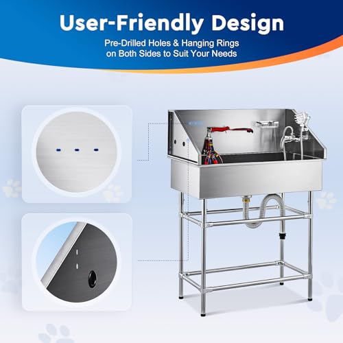 50” Dog Bathing Station with 304 Stainless Steel Tank V1645