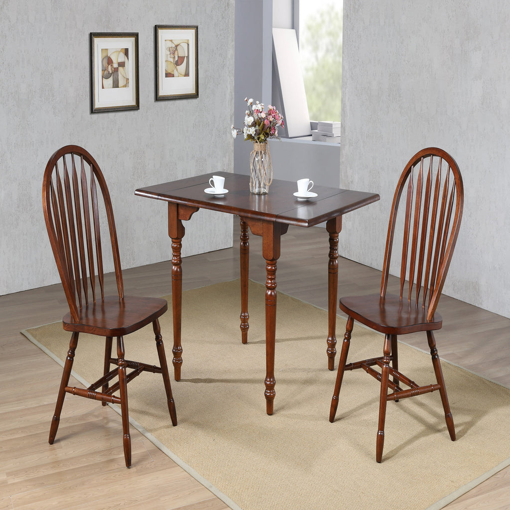 Set of 2 Brown Distressed Chestnut Dining Chair R109090