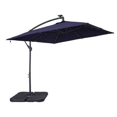 Navy Blue Lighted Cantilever Umbrella R697980