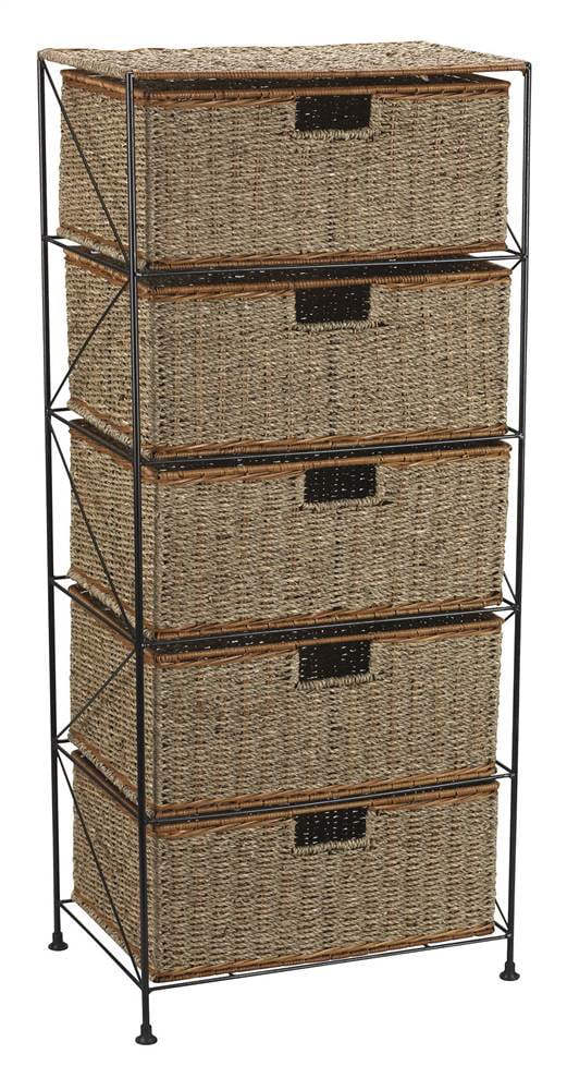5-Drawer Rattan Storage Unit R1913