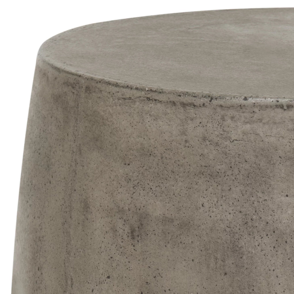 Dark Grey Concrete Round Accent Table Q579