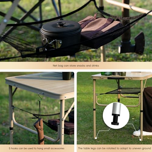 2Ft Adjustable Aluminum Folding Camping Table G910