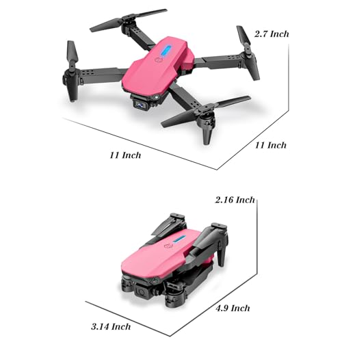 Mini Drone with Camera 1080P, Foldable, 2 Batteries, Black R37556