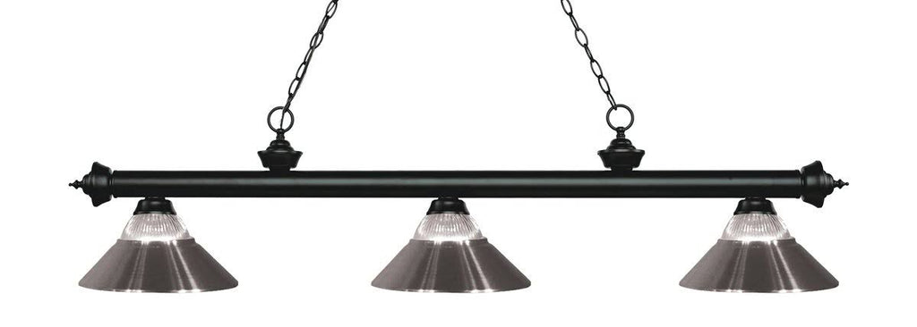 Antique Silver 3 Light Billiard Light H380143